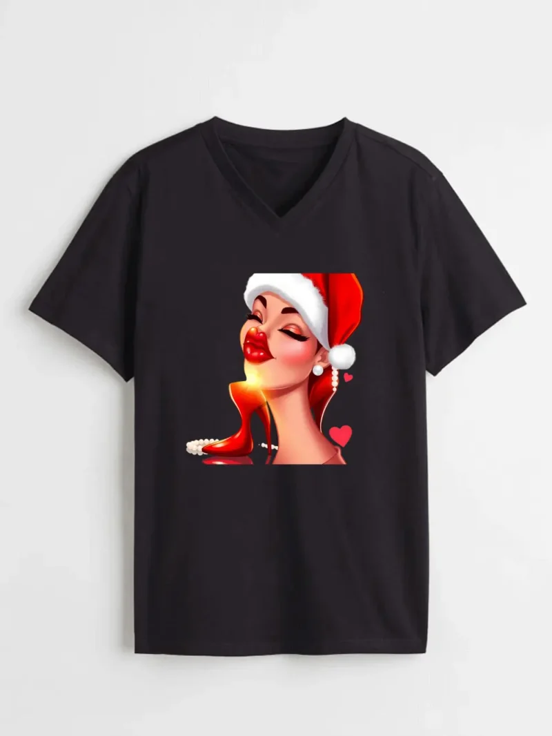 Warm Wishes  Mistletoe Kisses Frelxpew T-Shirt - Image 2