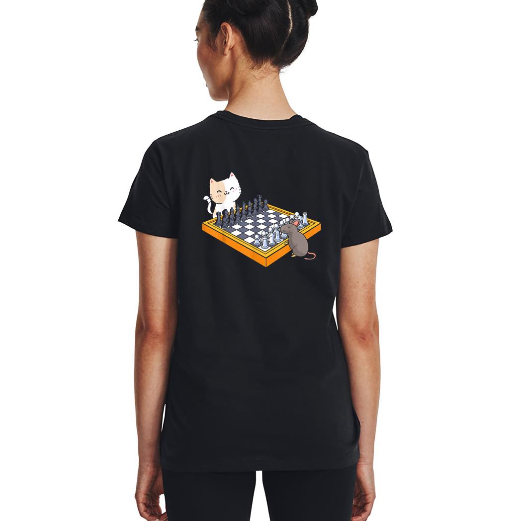 Cat Owner Chess Board Grandmaster Board Game Chess Player Woman T-Shirt