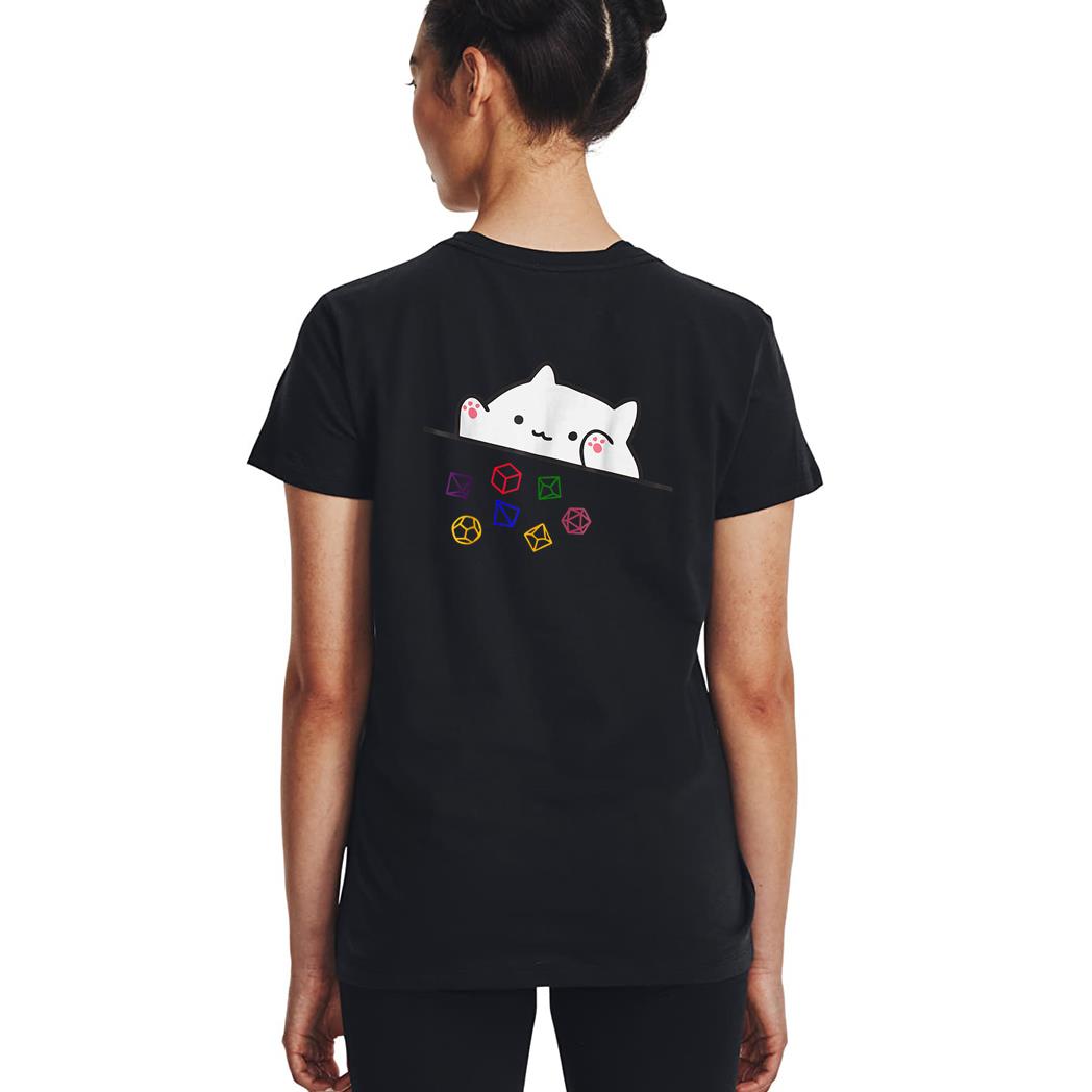 Cat Throwing Dice Tabletop Games Cute Kawaii Animal Lover Woman T-Shirt