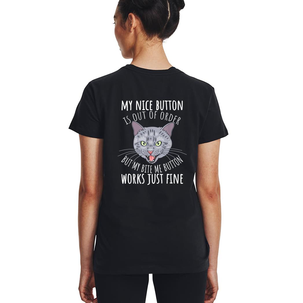 Cat Tshirt, Funny Cat Tees, Cat Lover Gifts, Cat Bite Me Woman T-Shirt