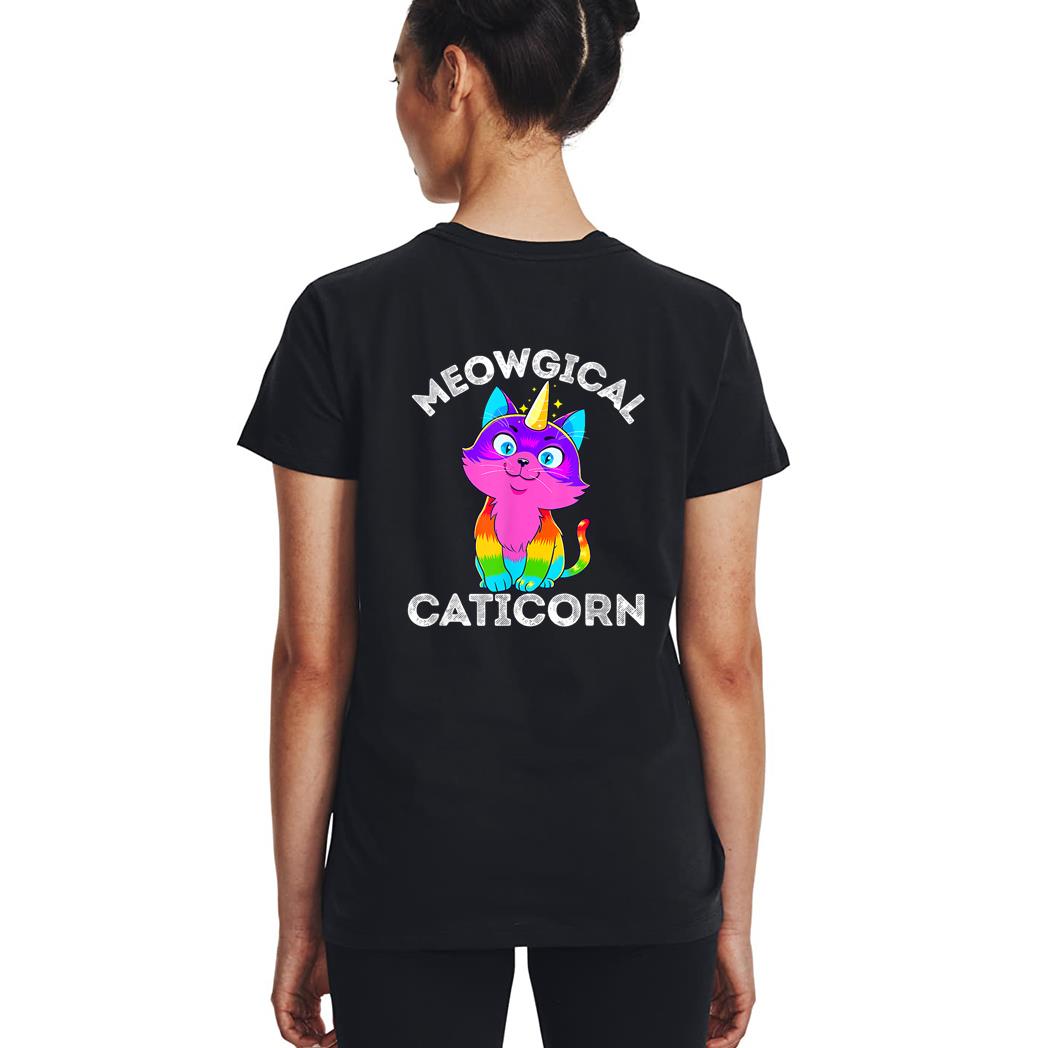 Caticorn Rainbow Funny My Cat is a Magical Unicorn Kittycorn Woman T-Shirt