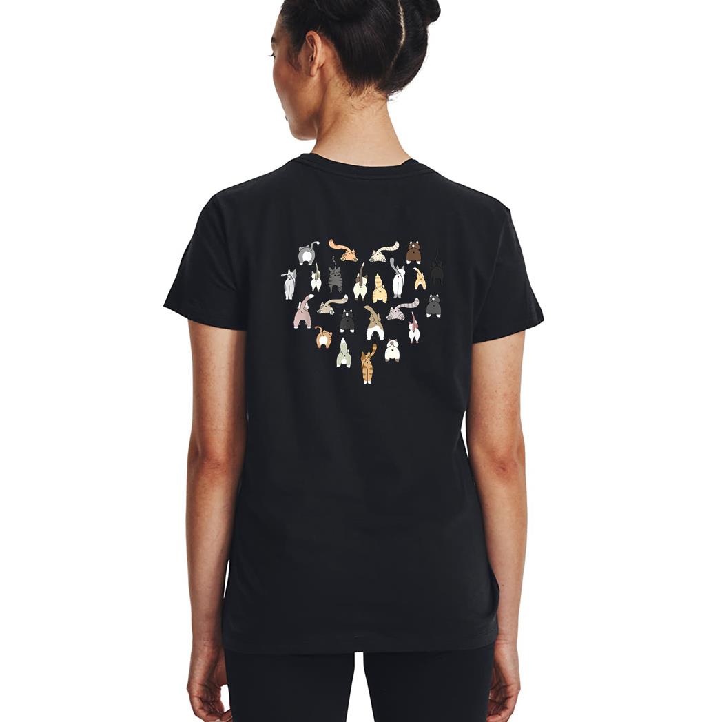Cats Butt Heart Funny Cats Kitten Cat Owners Woman T-Shirt
