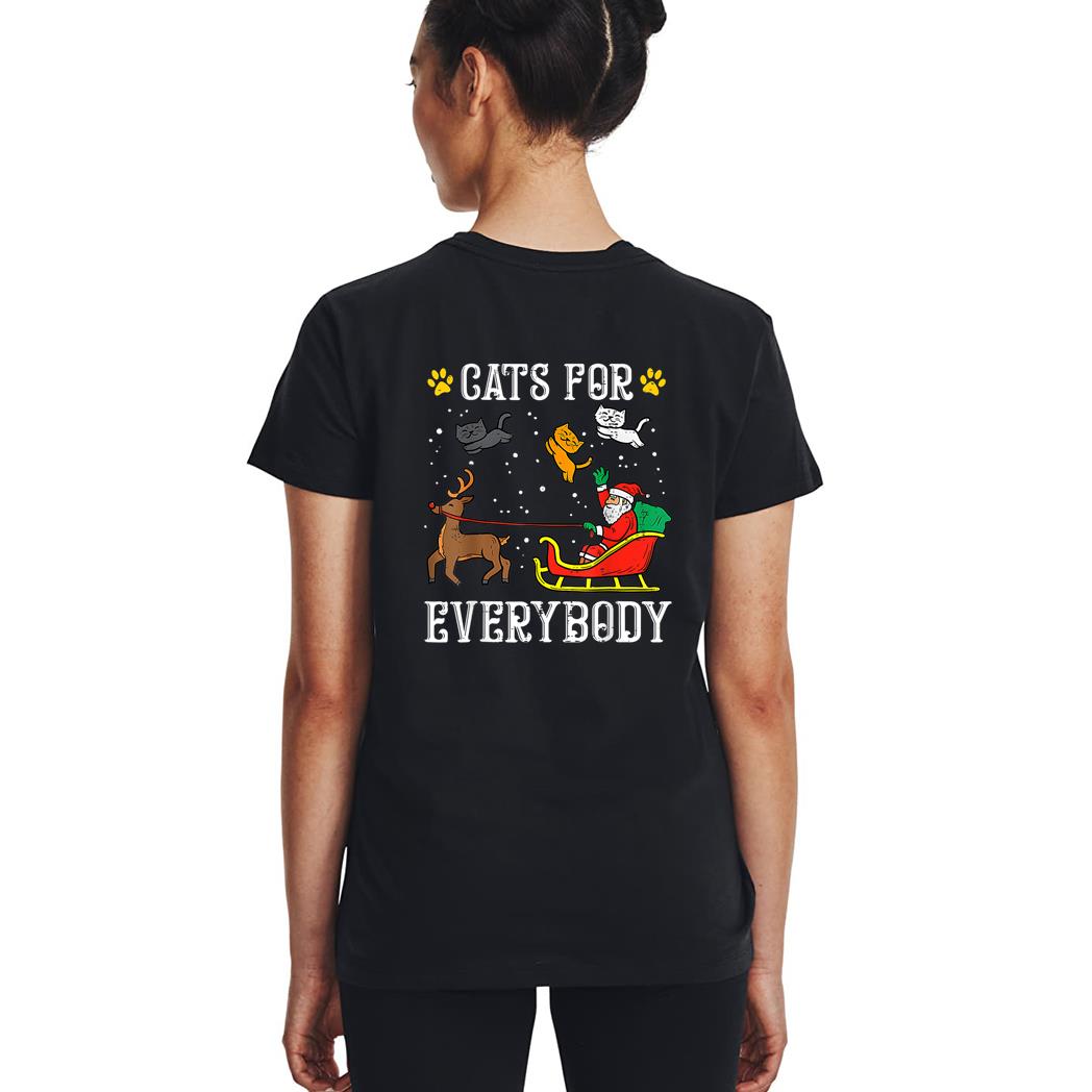Cats For Everybody Santa Funny Christmas PJs Xmas Women Woman T-Shirt