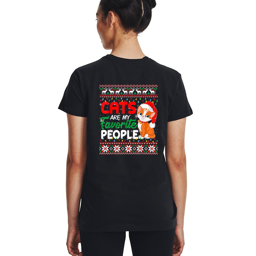 Christmas Cat  - Cats Are My Favorite People Woman T-Shirt