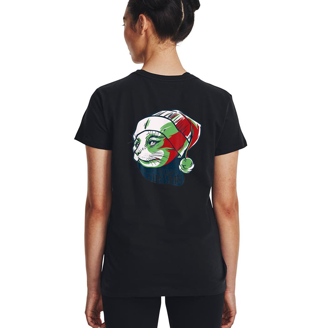 Christmask Cat Meowy Catmas Funny Men Women Ee Gift Woman T-Shirt