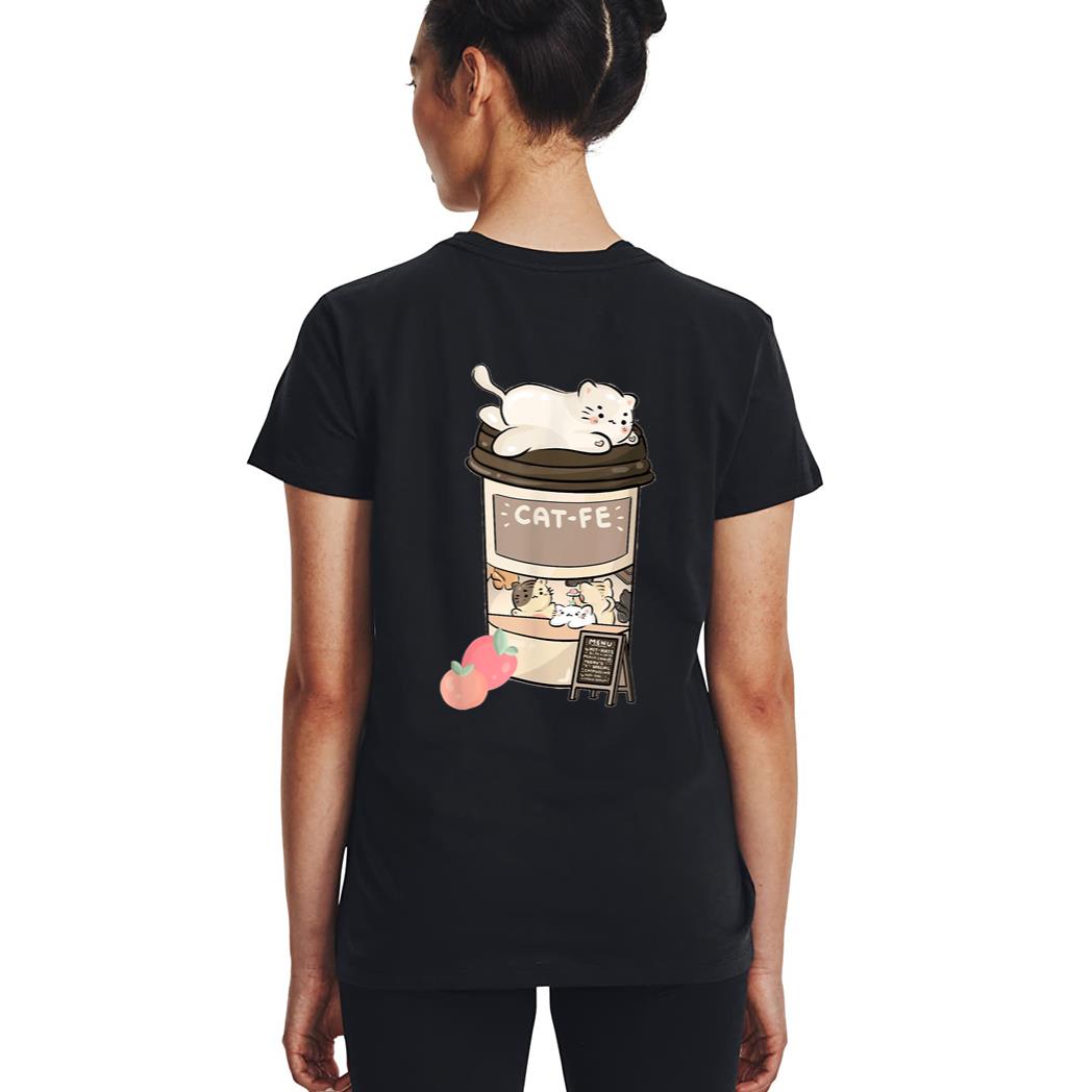 Cute Cat Cafe, Kawaii Cat Coffee, Anime Neko Kitty, Cat Puns Woman T-Shirt