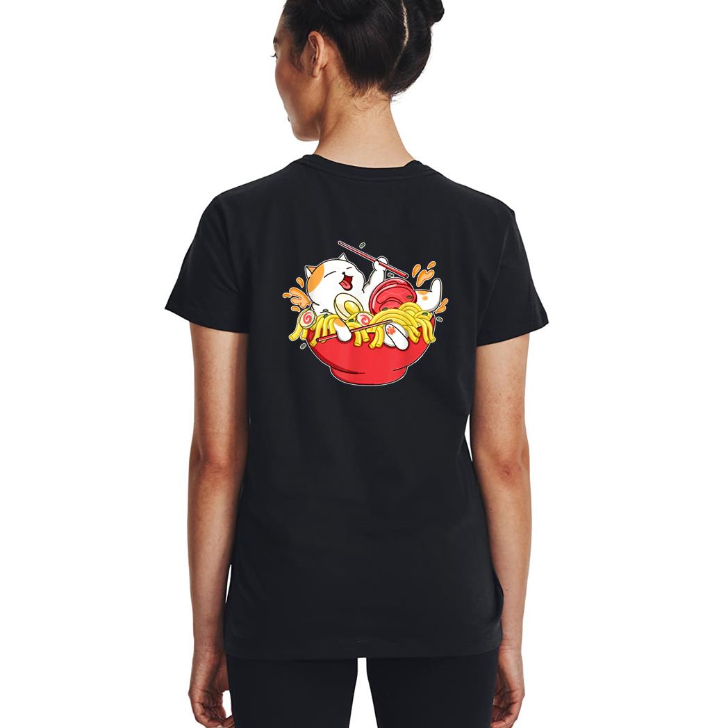 Cute Ramen and Cats Funny Anime Noodle Japanese Gift Girls Woman T-Shirt