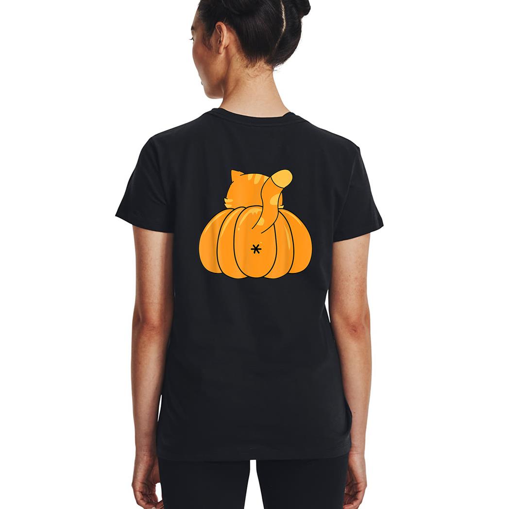 Funny Pumpkin Cat Btt Halloween Ee Woman T-Shirt
