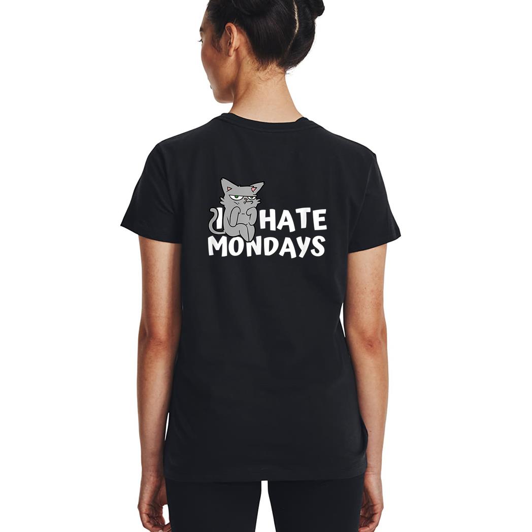 I Hate Mondays Grumpy Funny Cat Monday Woman T-Shirt