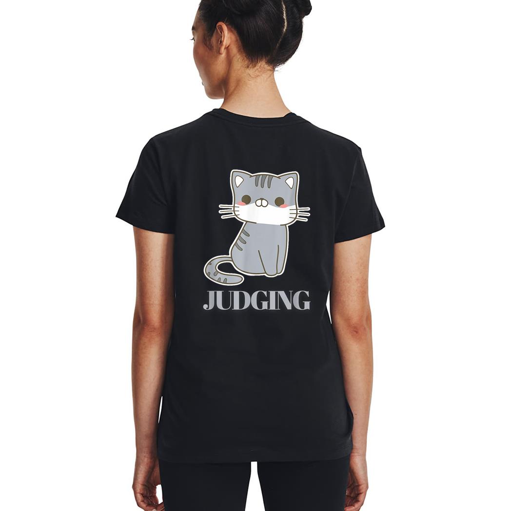 Judging Meme Funny Retro Style Vintage Cats Woman T-Shirt