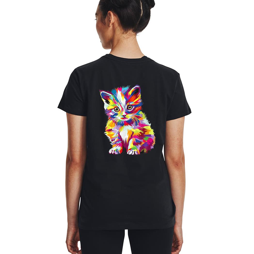 Kitten Colorful Art Gifts Cute Cat Gift For Kitten Lovers Woman T-Shirt