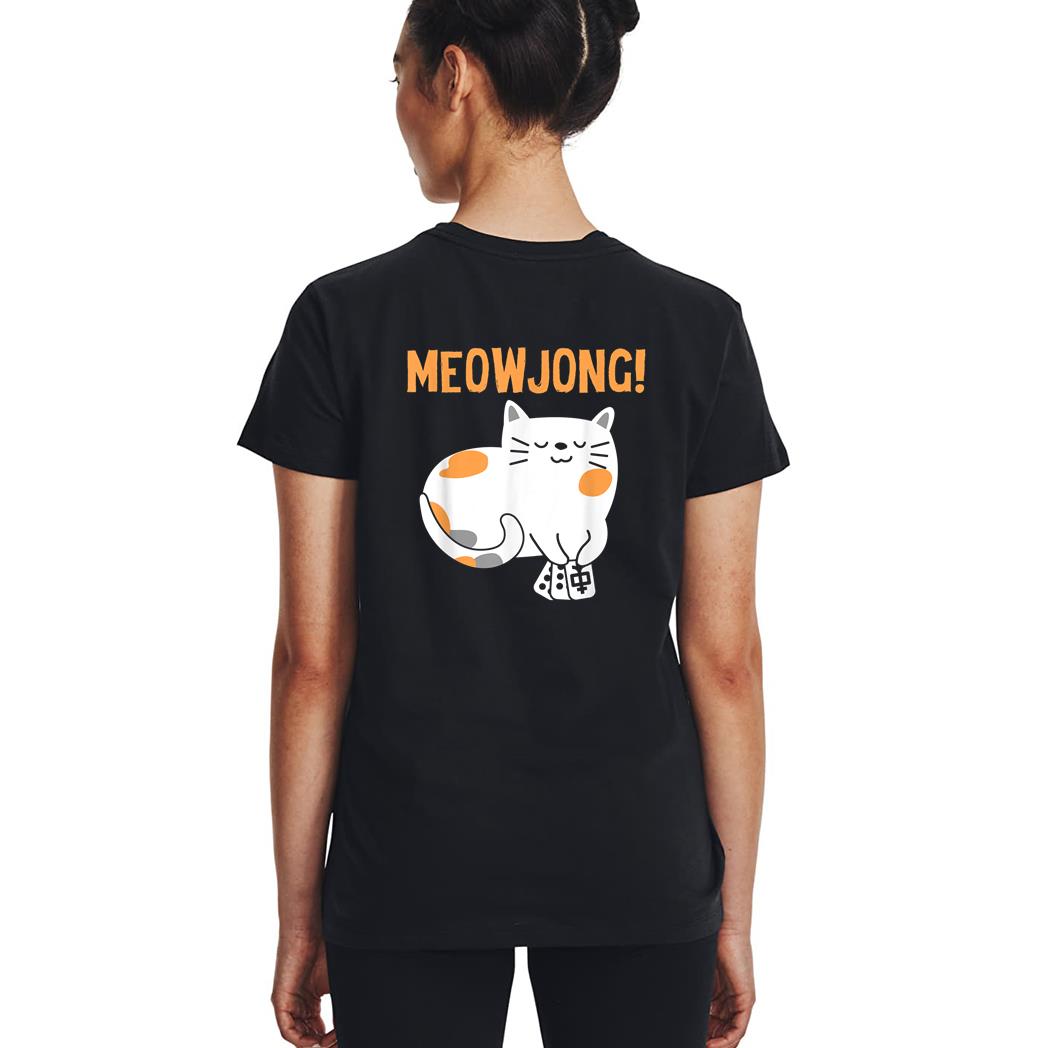 Mahjong Cat Player Board Game Mah-Jongg China Solitaire Woman T-Shirt