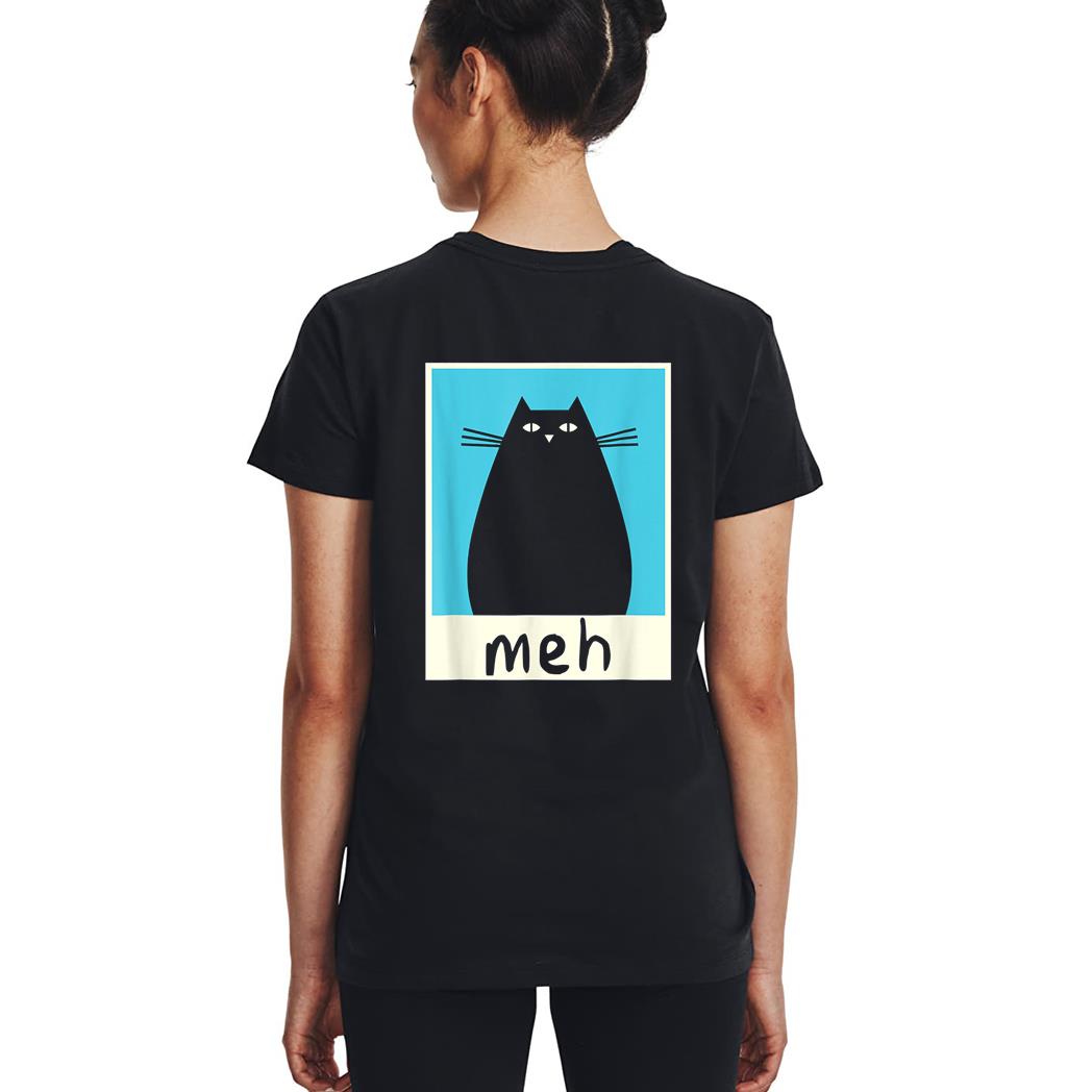 Meh Cat Shirt Meow Kitty Cat Lover Japanese Cat Kawaii Anime Woman T-Shirt