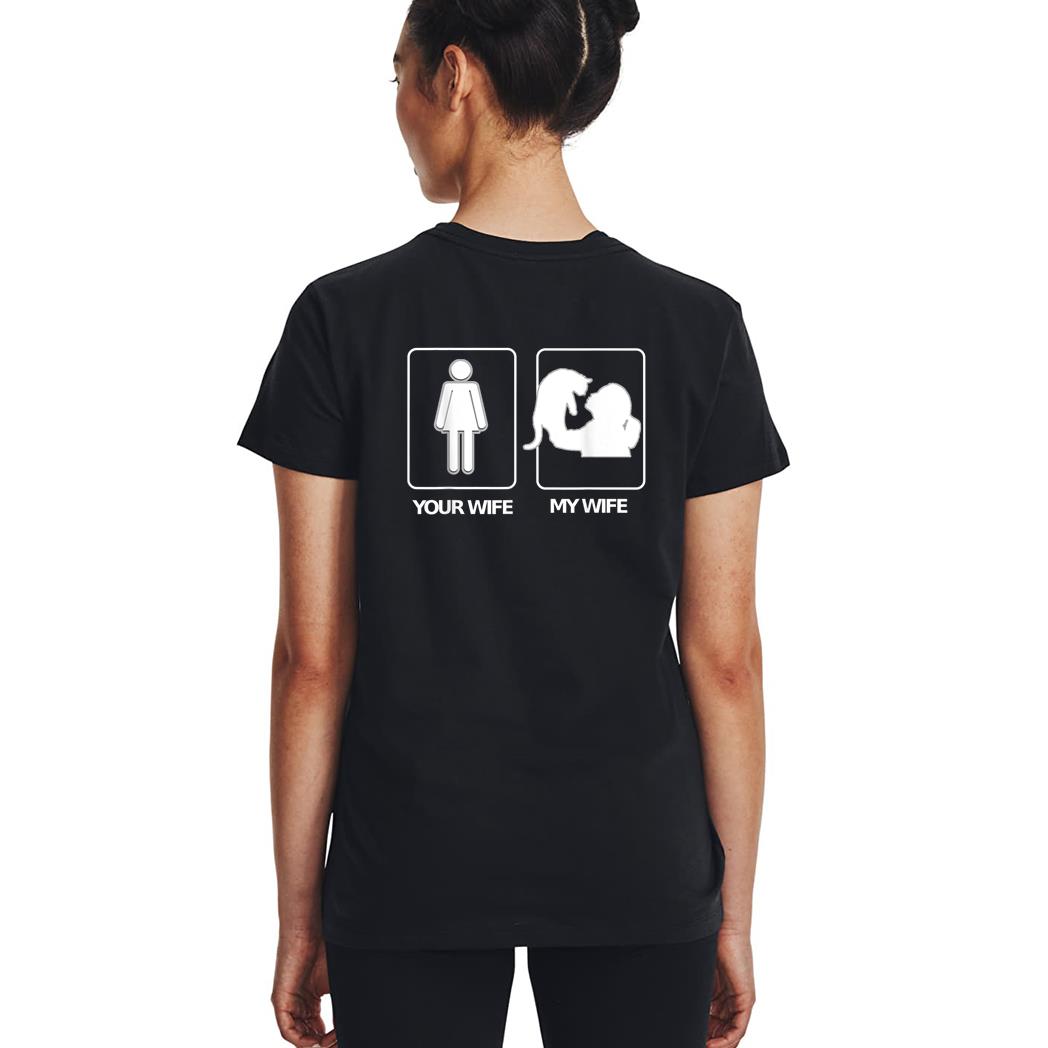 Men's Your Wife My Wife T  Crazy Cat Lady Wife Clothing Woman T-Shirt