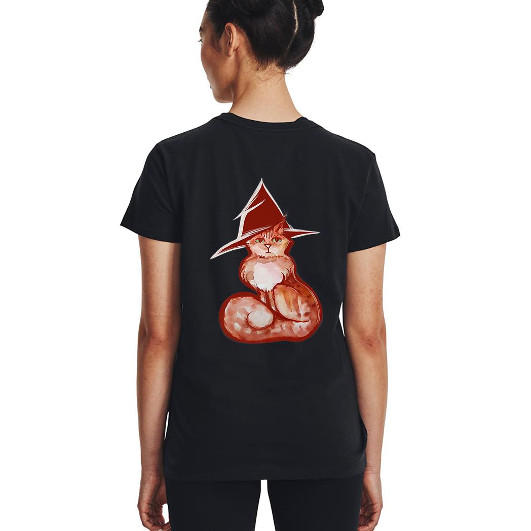 Orange Cat Witch Tabby Oranges Kitty Cat Woman T-Shirt