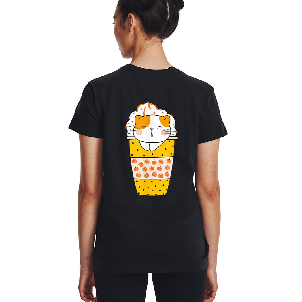 Pumpkin Spice Latte Fall Coffee Pumpkin Spice PSL Cat Woman T-Shirt