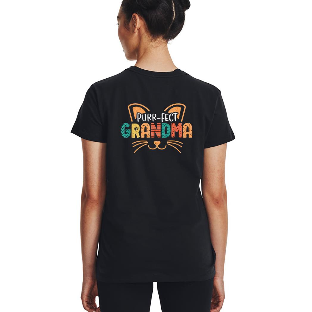 Purr-fect Cat Grandma Cats Lover Woman T-Shirt