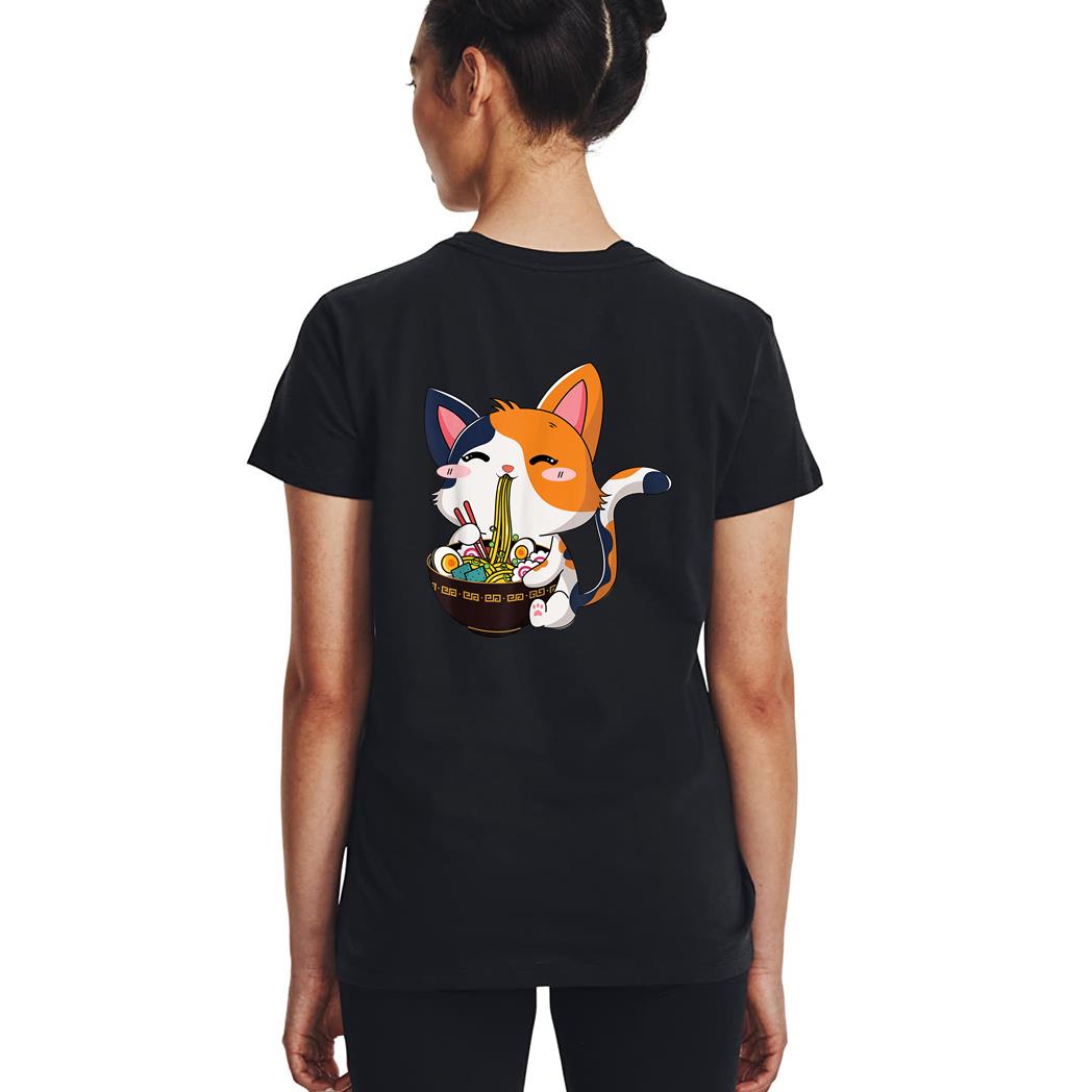 Ramen Cat  Neko Anime Kawaii Cat Lover Woman T-Shirt