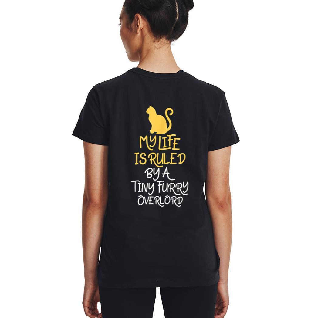 Retro Meow Cat My Life is Ruled by a Tiny Furry Overlord Woman T-Shirt