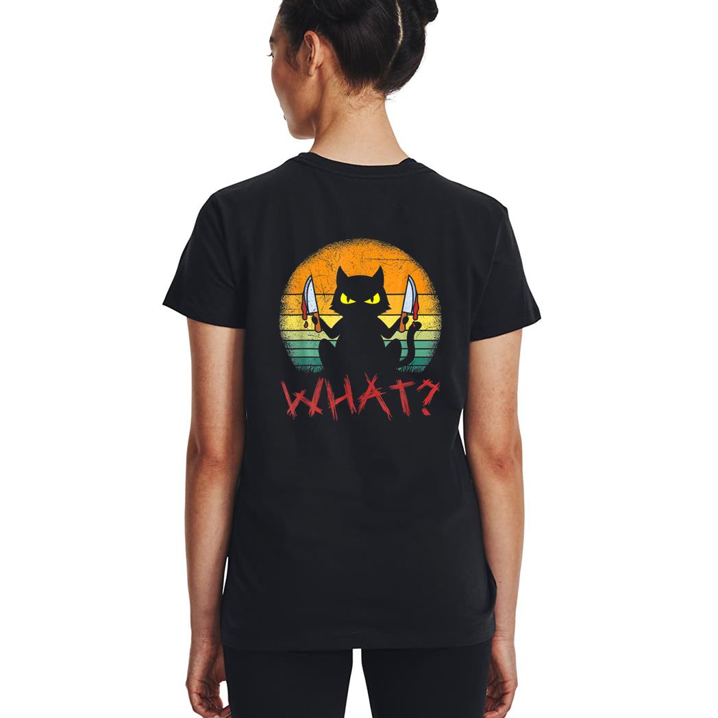 Serial Killer Halloween Cat Woman T-Shirt