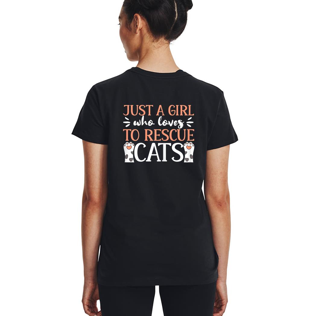 Shelter Animal Love Just A Girl Who Loves To Rescue Cats Woman T-Shirt