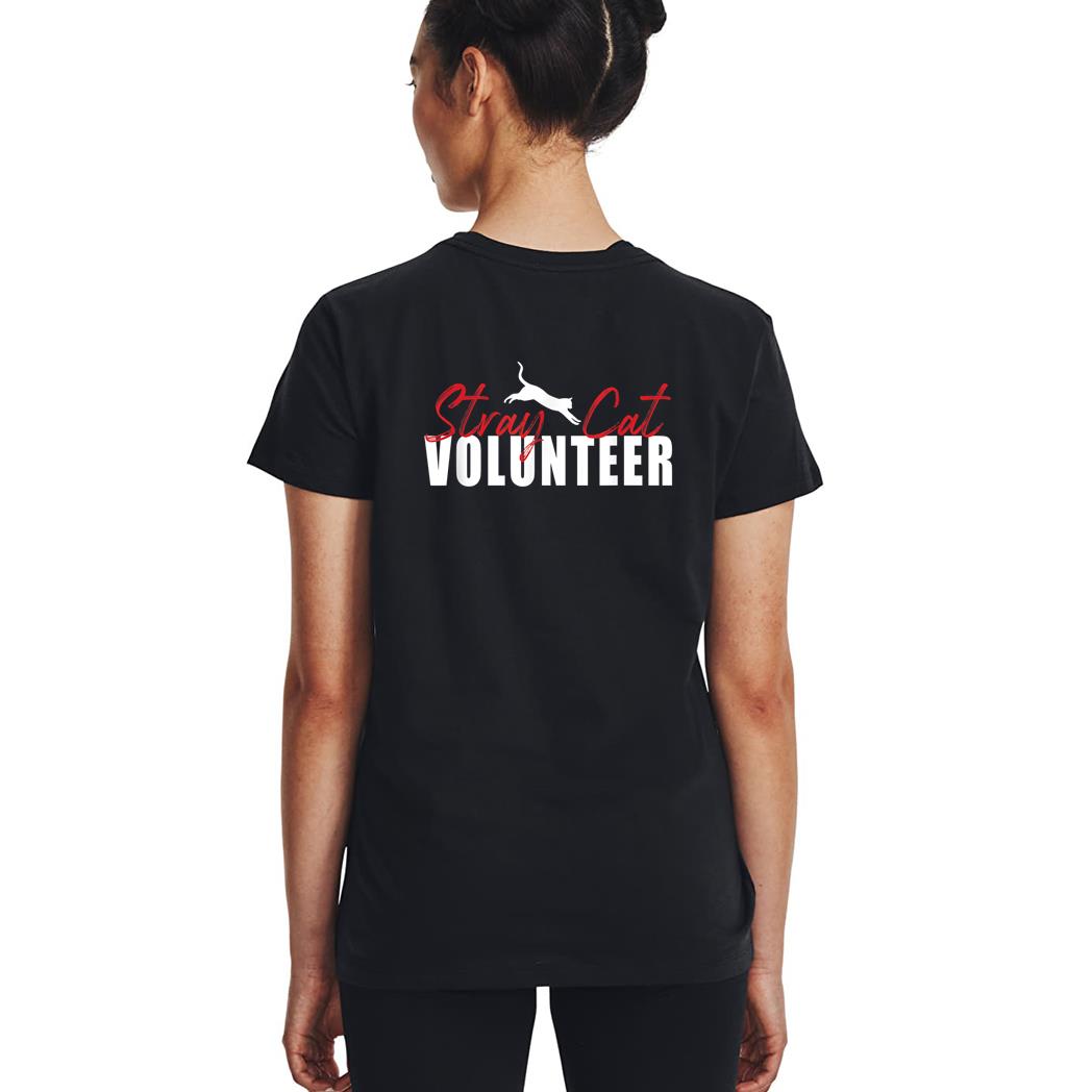 Stray Cat Volunteer Leaping Cat Woman T-Shirt