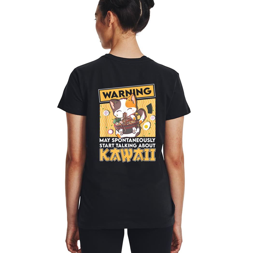 Vintage Cat Ramen Kawaii Anime Japanese Gift Girls Teenager Woman T-Shirt