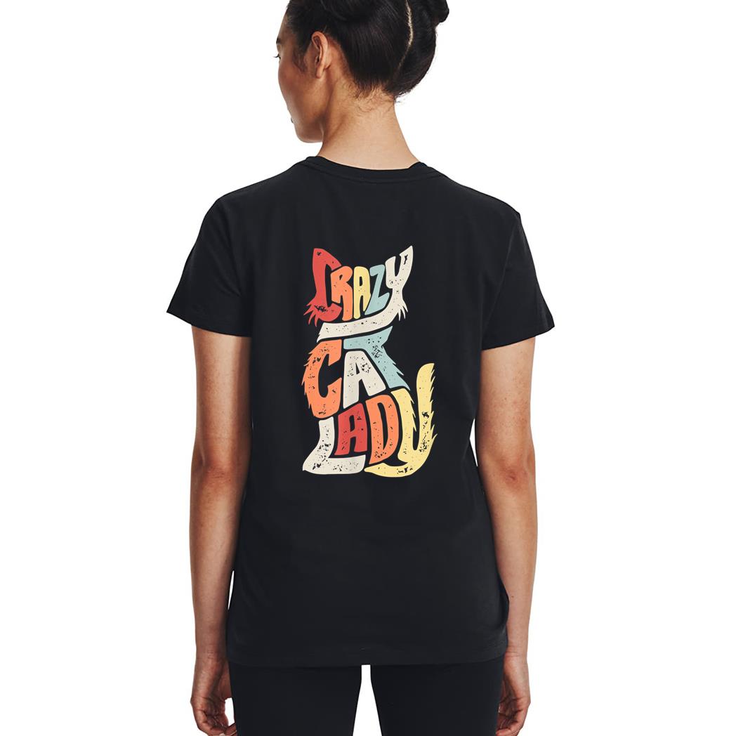 Vintage Crazy Cat Lady Funny Cat Meow Woman T-Shirt