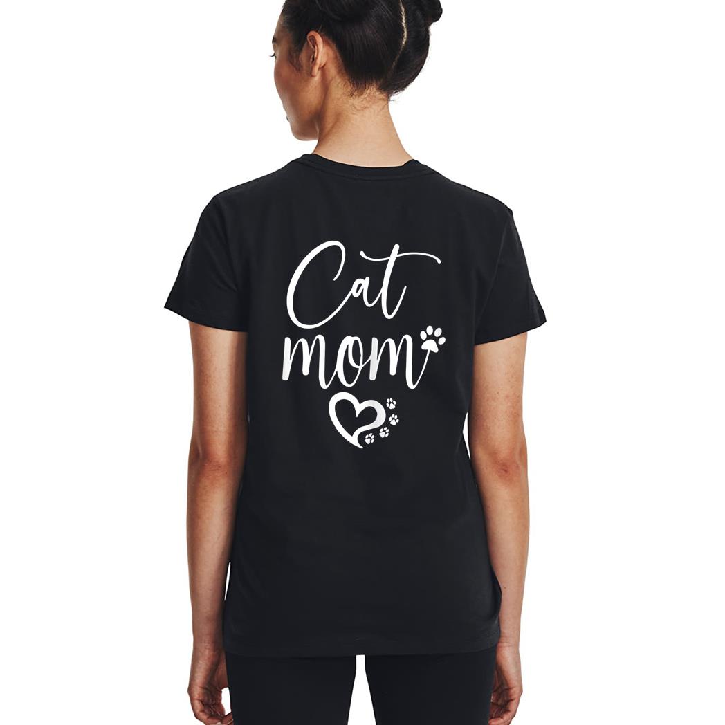 Womens Cat Mom Woman T-Shirt